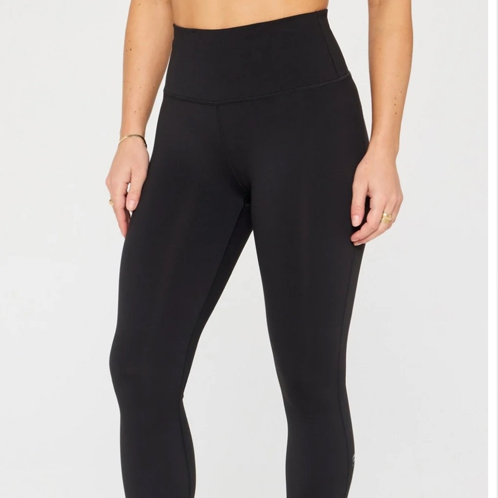 Fabletics Define Powerhold Black High-Rise Split hem Leggings